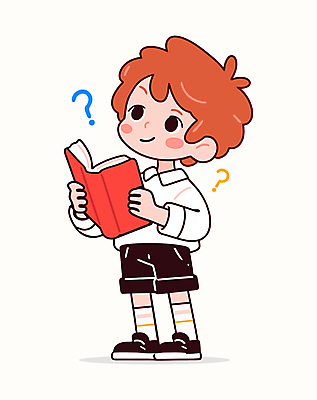전신 남자 어린이 인물캐릭터 생각 일러스트 상상 한명 들기 소년 책 캐주얼 독서 물음표 읽기 호기심 소년한명만 일러캐릭터 AI파일 캐릭터 1 기호 옷 감정 컨셉 모션 사람 남자한명만 소년만 파일형식 벡터