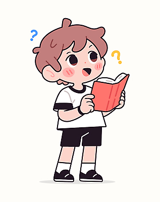 전신 남자 어린이 인물캐릭터 생각 일러스트 상상 한명 들기 소년 책 캐주얼 독서 물음표 읽기 호기심 소년한명만 일러캐릭터 AI파일 캐릭터 1 기호 옷 감정 컨셉 모션 사람 남자한명만 소년만 파일형식 벡터