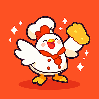 음식 일러스트 요리사모자 요리 웃음 들기 사람없음 빨간색 반짝임 귀여움 요리사 스카프 프라이드치킨 만세 조리복 닭캐릭터 일러캐릭터 AI파일 직업 캐릭터 모자_잡화 컬러 동물캐릭터 컨셉 유니폼 모션 표정 목도리 치킨 닭 파일형식 벡터