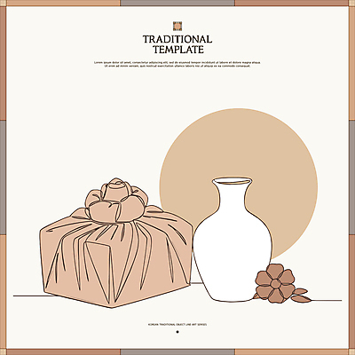 한국전통 전통 꽃 라인일러스트 일러스트 사람없음 보자기 도자기 라인아트 고풍 베이지색 차분 국내일러스트 AI파일 식물 선 컬러 컨셉 한국 파일형식 벡터 천_직물