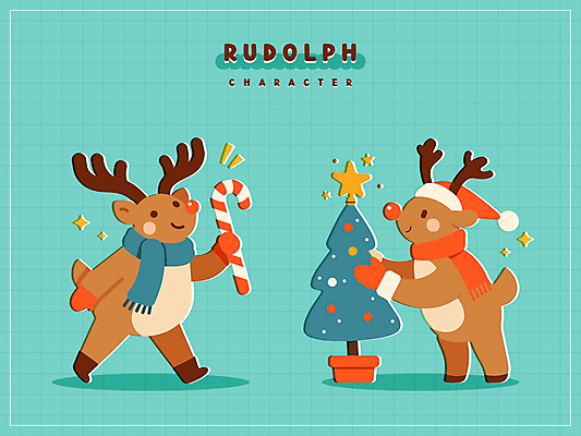 자연요소 캐릭터 모자_잡화 잡화 기념일 컬러 컨셉 크리스마스 포유류 모션 지팡이 휴가 사슴 사탕 이벤트 파일형식 벡터 장갑 크리스마스지팡이 들기 루돌프 홀리데이 스티커 귀여움 그림자 지팡이사탕 반짝임 별 크리스마스트리 화분 산타모자 목도리 갈색 초록색 AI파일 일러캐릭터 일러스트 사람없음