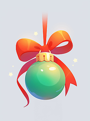 JPG 디자인 별 리본 크리스마스장식 크리스마스 일러스트 사람없음 장식 빨간색 초록색 오너먼트 국내일러스트 AI일러스트 AI콘텐츠 자연요소 기념일 컬러 파일형식