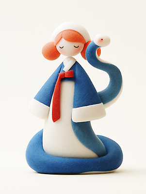 JPG 편집이미지 전통 여자 새해 한명 성인 파란색 귀여움 뱀띠 뱀 한복 성인여자한명만 2025년 을사년 편집실사 푸른뱀 AI컴퓨터그래픽 AI콘텐츠 1 한국전통 컬러 컨셉 파충류 사람 십이지신 전통의상 연도 CG 여자한명만 성인여자만 파일형식