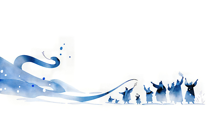 JPG 여자 남자 곡선 일러스트 새해 풍경 여러명 성인 파란색 손들기 축제 뱀띠 열정 성인만 2025년 을사년 국내일러스트 푸른뱀 AI일러스트 AI콘텐츠 감정 선 컬러 다수 모션 사람 십이지신 뱀 연도 파일형식