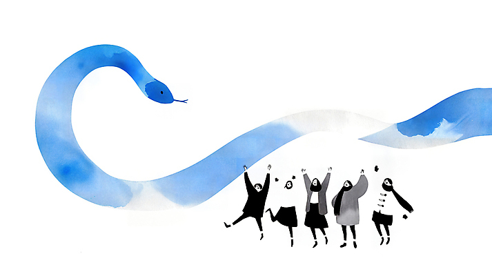 JPG 여자 남자 곡선 일러스트 새해 여러명 성인 파란색 손들기 검은색 만세 뱀띠 열정 활기 성인만 2025년 을사년 국내일러스트 푸른뱀 AI일러스트 AI콘텐츠 감정 선 컬러 다수 컨셉 모션 사람 십이지신 뱀 연도 파일형식