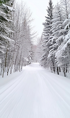 JPG 나무 편집이미지 설경 겨울 풍경 사람없음 산책로 흰색 눈 숲 눈길 눈덮임 편집실사 AI포토 AI콘텐츠 자연요소 식물 계절 길 컬러 컨셉 날씨 눈_날씨 CG 파일형식