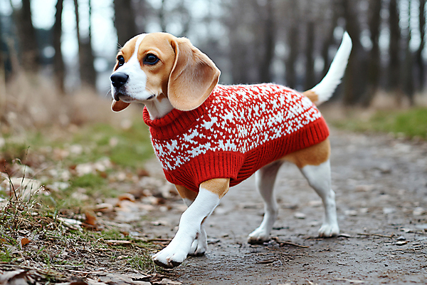 JPG 나무 편집이미지 패션 반려견 겨울 사람없음 빨간색 산책 강아지 스웨터 디지털합성 니트 숲길 편집실사 AI포토 AI콘텐츠 식물 계절 길 컬러 상의 휴식 반려동물 개 CG 파일형식