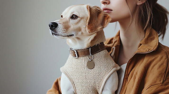 JPG 편집이미지 여자 패션 반려견 겨울 안기 한명 상반신 성인 강아지 스웨터 디지털합성 목줄 베이지색 성인여자한명만 편집실사 AI인물포토 AI콘텐츠 1 계절 컬러 상의 모션 사람 반려동물 개 CG 여자한명만 성인여자만 파일형식 반려용품 AI포토