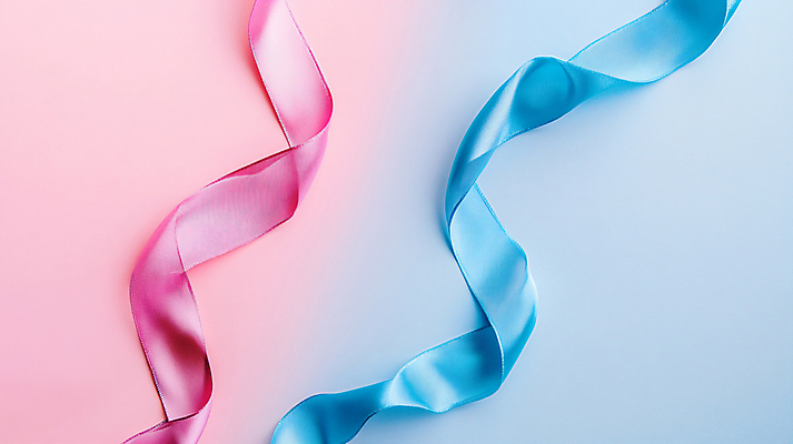 JPG 편집이미지 부부 리본 분홍색 사람없음 파란색 파티 임신 자녀 축하 디지털합성 성별 젠더 편집실사 AI포토 AI콘텐츠 커플 컬러 컨셉 이벤트 CG 파일형식