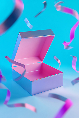 JPG 편집이미지 부부 리본 분홍색 사람없음 파란색 상자 파티 임신 자녀 축하 디지털합성 꽃가루 성별 젠더 편집실사 AI포토 AI콘텐츠 커플 컬러 컨셉 이벤트 가루 CG 파일형식