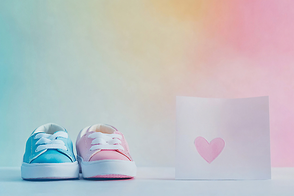 JPG 편집이미지 부부 종이 분홍색 사람없음 파란색 파티 임신 자녀 하트 축하 디지털합성 아기신발 그라데이션 성별 젠더 편집실사 AI포토 AI콘텐츠 모양 커플 컬러 신발 컨셉 이벤트 아기용품 CG 파일형식