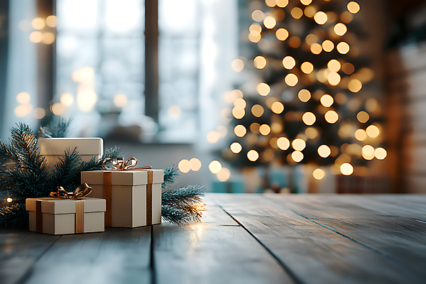 JPG 편집이미지 크리스마스 창문 사람없음 선물상자 크리스마스트리 노란색 보케 솔잎 편집실사 AI포토 AI콘텐츠 기념일 컬러 잎 선물 상자 CG 파일형식