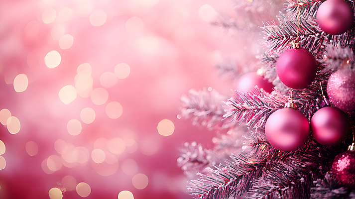 JPG 편집이미지 분홍색 크리스마스 사람없음 장식 크리스마스트리 보케 솔잎 오너먼트 편집실사 AI포토 AI콘텐츠 기념일 컬러 잎 크리스마스장식 CG 파일형식