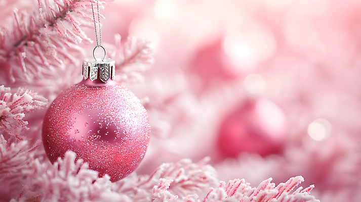 JPG 편집이미지 분홍색 크리스마스 사람없음 장식 크리스마스트리 보케 솔잎 오너먼트 편집실사 AI포토 AI콘텐츠 기념일 컬러 잎 크리스마스장식 CG 파일형식