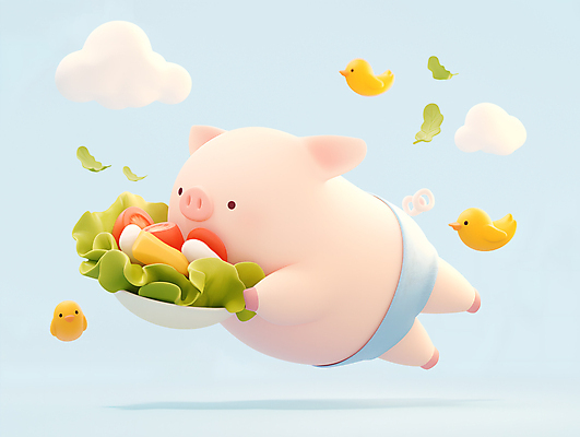 PSD 구름 편집이미지 다이어트 병아리 들기 사람없음 운동복 점프 샐러드 돼지캐릭터 편집3D 자연요소 옷 음식 동물캐릭터 모션 조류 건강 3D 돼지 파일형식