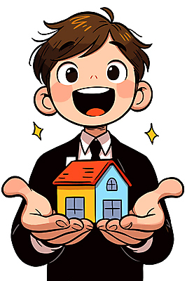 남자 행복 일러스트 주택 한명 웃음 들기 정장 상반신 성인 반짝임 내집마련 성인남자한명만 국내일러스트 AI파일 1 옷 감정 모션 부동산 표정 사람 건물 남자한명만 성인남자만 파일형식 벡터