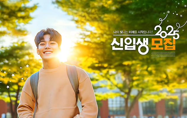 PSD 나무 템플릿 남자 행복 가방 미래 한명 미소 상반신 성인 햇빛 희망 신학기 대학교 신입생 모집 의료성형뷰티 성인남자한명만 2025년 이미지템플릿 식물 1 학생 잡화 감정 컨셉 학교 표정 사람 태양 연도 남자한명만 성인남자만 파일형식