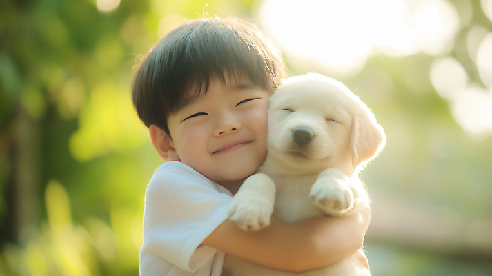 JPG 편집이미지 남자 반려견 어린이 포옹 따뜻함 한명 웃음 소년 상반신 햇빛 강아지 교감 의료성형뷰티 소년한명만 편집실사 AI인물포토 AI콘텐츠 1 안기 표정 사람 반려동물 태양 개 CG 남자한명만 소년만 파일형식 AI포토