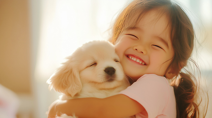 JPG 편집이미지 여자 반려견 어린이 포옹 따뜻함 한명 웃음 소녀 상반신 주황색 강아지 교감 의료성형뷰티 소녀한명만 편집실사 AI인물포토 AI콘텐츠 1 컬러 안기 표정 사람 반려동물 개 CG 여자한명만 소녀만 파일형식 AI포토