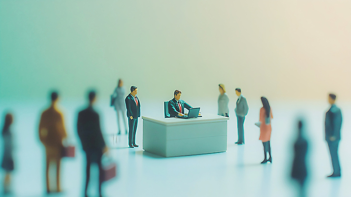 JPG 전신 편집이미지 여자 남자 비즈니스 회의 여러명 성인 아웃포커스 노트북 피규어 직장인 비즈니스맨 비즈니스우먼 책상 성인만 편집실사 AI포토 AI콘텐츠 직업 가구 다수 촬영기법 사람 전자제품 미니어처 CG 파일형식