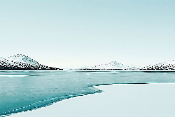 JPG 호수 하늘색 겨울 일러스트 자연 풍경 사람없음 파란색 얼음 눈 언덕 빙판 겨울배경 국내일러스트 AI일러스트 AI콘텐츠 자연요소 계절 컬러 백그라운드 날씨 생태계 파일형식