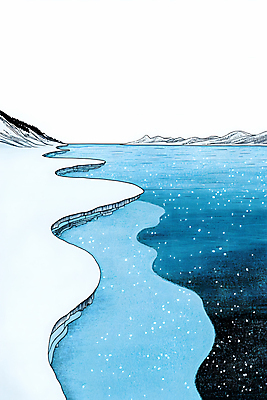 JPG 호수 겨울 일러스트 자연 풍경 사람없음 파란색 얼음 흰색 눈 언덕 빙판 겨울배경 국내일러스트 AI일러스트 AI콘텐츠 자연요소 계절 컬러 백그라운드 날씨 생태계 파일형식