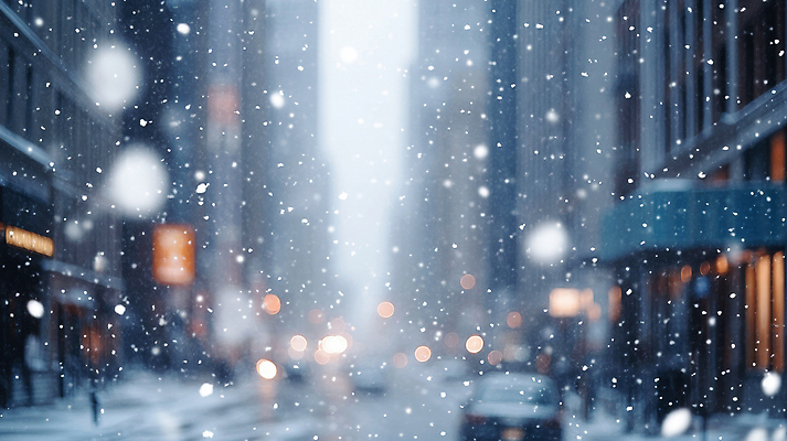 JPG 편집이미지 실루엣 도로 겨울 거리 사람없음 아웃포커스 추위 도시 대설 눈내림 한파주의보 편집실사 AI포토 AI콘텐츠 계절 길 교통시설 눈_날씨 촬영기법 자연재해 절기 CG 파일형식