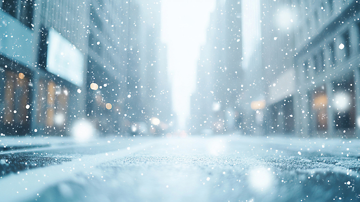 JPG 편집이미지 실루엣 겨울 거리 사람없음 아웃포커스 추위 도시 대설 눈내림 한파주의보 편집실사 AI포토 AI콘텐츠 계절 눈_날씨 촬영기법 자연재해 절기 CG 파일형식