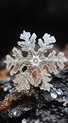 JPG 편집이미지 겨울 눈꽃 근접촬영 사람없음 바위 물방울 눈 눈송이 디지털합성 편집실사 AI포토 AI콘텐츠 자연요소 계절 뷰포인트 날씨 눈_날씨 돌_바위 CG 파일형식