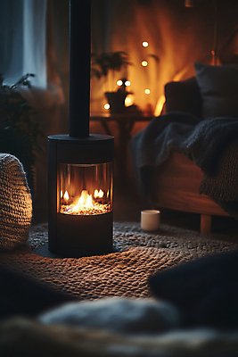 JPG 식물 편집이미지 쿠션 겨울 따뜻함 사람없음 빛 인테리어 소파 카펫 담요 난방기 난로 난방용품 편집실사 AI포토 AI콘텐츠 디자인 계절 의자 CG 오브젝트 난방 파일형식