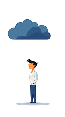 전신 남자 일러스트 한명 서기 성인 먹구름 주머니손 고개들기 우울감 우울증 성인남자한명만 국내일러스트 AI파일 1 감정 모션 사람 질병 남자한명만 성인남자만 파일형식 벡터 구름_자연