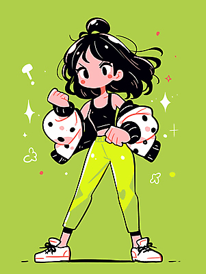 여자 감정 인물캐릭터 스포츠 포즈 일러스트 청소년 건강 한명 소녀 초록색 운동 파이팅 점퍼 활기 힘찬 십대여자한명만 일러캐릭터 AI파일 캐릭터 1 어린이 컬러 컨셉 모션 사람 외투 여자한명만 십대여자만 파일형식 벡터