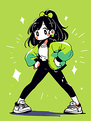 여자 감정 리본 인물캐릭터 스포츠 허리손 포즈 일러스트 청소년 건강 한명 소녀 초록색 반짝임 운동 귀걸이 에어로빅 활기 십대여자한명만 일러캐릭터 AI파일 캐릭터 1 어린이 컬러 컨셉 장신구 모션 사람 춤 여자한명만 십대여자만 파일형식 벡터