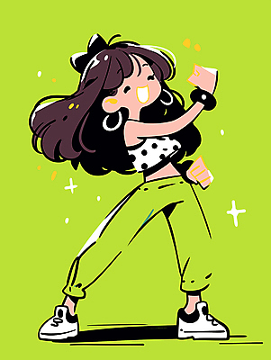 여자 감정 리본 인물캐릭터 스포츠 포즈 일러스트 청소년 건강 한명 소녀 초록색 반짝임 운동 파이팅 귀걸이 활기 십대여자한명만 일러캐릭터 AI파일 캐릭터 1 어린이 컬러 컨셉 장신구 모션 사람 여자한명만 십대여자만 파일형식 벡터