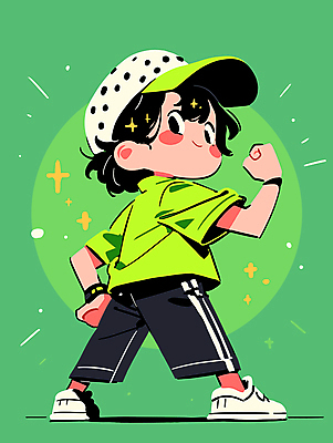 모자 남자 어린이 인물캐릭터 허리손 포즈 일러스트 밝음 한명 소년 초록색 운동 파이팅 힘 활발 자신감 활기 소년한명만 일러캐릭터 AI파일 캐릭터 1 잡화 감정 컬러 컨셉 모션 건강 사람 남자한명만 소년만 파일형식 벡터