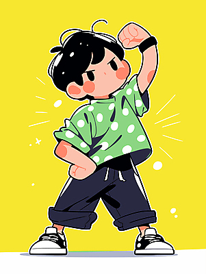 남자 어린이 인물캐릭터 허리손 포즈 일러스트 밝음 한명 소년 초록색 운동 손들기 힘 활발 자신감 활기 소년한명만 일러캐릭터 AI파일 캐릭터 1 감정 컬러 컨셉 모션 건강 사람 남자한명만 소년만 파일형식 벡터