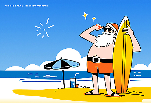 전신 구름 노년 남자 수영복 여행 크리스마스 일러스트 산타모자 산타옷 한명 들기 해변 여름 파란색 반짝임 선글라스 산타클로스 잡기 파라솔 서핑보드 샌들 시원함 음료수컵 노인남자한명만 국내일러스트 AI파일 자연요소 모자_잡화 1 옷 계절 기념일 안경 바다 컬러 신발 모션 사람 성인 컵 보드_스포츠 남자한명만 노인남자만 파일형식 벡터