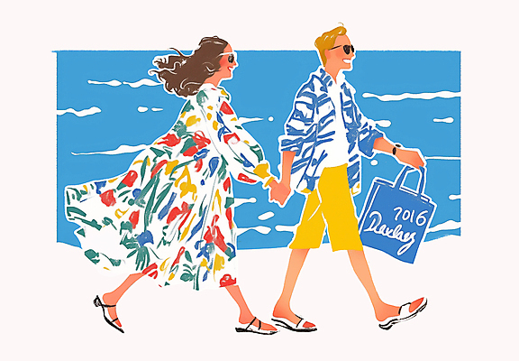 전신 PSD 커플 여자 남자 행복 바다 여행 일러스트 들기 성인 두명 여름 파란색 쇼핑 선글라스 걷기 여행가방 손잡기 성인만 트로피컬아트 국내일러스트 계절 감정 안경 컬러 가방 관계 모션 사람 그림 파일형식