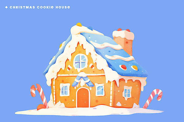 PSD 크리스마스 겨울 일러스트 사탕 사람없음 파란색 쿠키 눈 달콤 젤리 과자집 국내일러스트 자연요소 계절 기념일 컬러 날씨 디저트 맛 파일형식