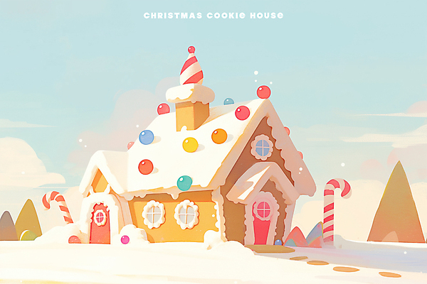 PSD 나무 크리스마스 겨울 일러스트 사탕 풍경 사람없음 쿠키 눈 달콤 젤리 과자집 눈내림 국내일러스트 자연요소 식물 계절 기념일 날씨 디저트 눈_날씨 맛 파일형식