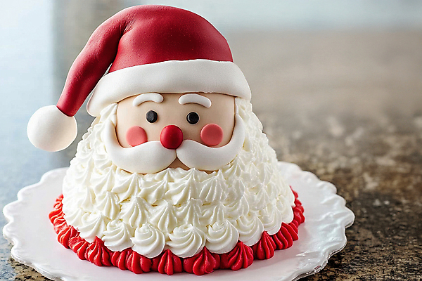 JPG 편집이미지 크리스마스 겨울 산타모자 사람없음 산타클로스 디지털합성 크리스마스케이크 편집실사 AI포토 AI콘텐츠 모자_잡화 계절 기념일 케이크 CG 파일형식