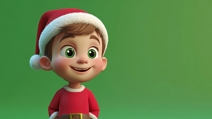 JPG 편집이미지 남자 어린이 크리스마스 겨울 산타모자 산타옷 3D캐릭터 한명 미소 소년 초록색 산타클로스 뒷짐 소년한명만 편집3D AI컴퓨터그래픽 AI콘텐츠 캐릭터 모자_잡화 1 옷 계절 기념일 컬러 모션 표정 사람 3D 남자한명만 소년만 파일형식