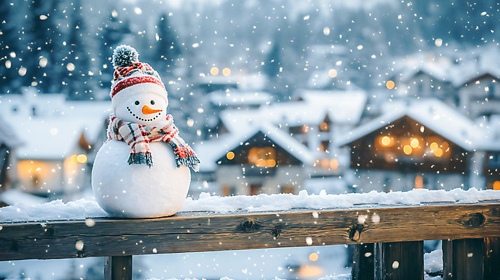 JPG 편집이미지 겨울 난간 눈사람 주택 털모자 미소 사람없음 햇빛 마을 눈 보케 쌓인눈 눈내림 편집실사 AI포토 AI콘텐츠 자연요소 모자_잡화 계절 날씨 눈_날씨 표정 건물 태양 CG 파일형식