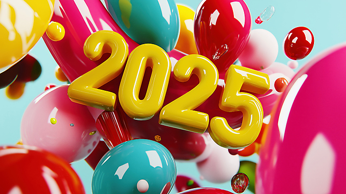 JPG 편집이미지 디자인 미래 타이포그라피 사람없음 그래픽 컬러풀 숫자 노란색 3D 입체 2025년 을사년 편집3D AI컴퓨터그래픽 AI콘텐츠 문자 컬러 컨셉 연도 디지털합성 파일형식