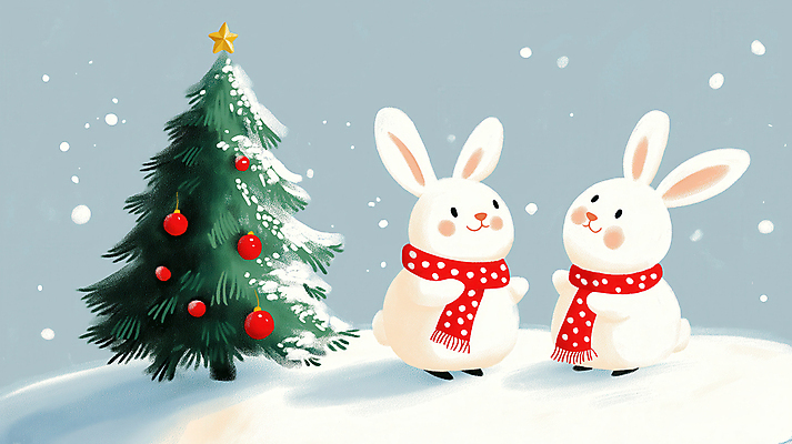 JPG 동물 크리스마스장식 크리스마스 두마리 겨울 일러스트 미소 사람없음 크리스마스트리 마주보기 귀여움 목도리 눈 토끼 별장식 쌓인눈 눈내림 국내일러스트 AI일러스트 AI콘텐츠 자연요소 잡화 계절 기념일 별 컨셉 2 포유류 모션 날씨 눈_날씨 표정 장식 반려동물 파일형식