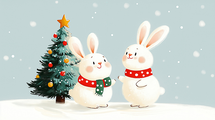 JPG 동물 크리스마스장식 크리스마스 두마리 겨울 일러스트 미소 사람없음 크리스마스트리 마주보기 귀여움 목도리 눈 토끼 별장식 쌓인눈 눈내림 국내일러스트 AI일러스트 AI콘텐츠 자연요소 잡화 계절 기념일 별 컨셉 2 포유류 모션 날씨 눈_날씨 표정 장식 반려동물 파일형식