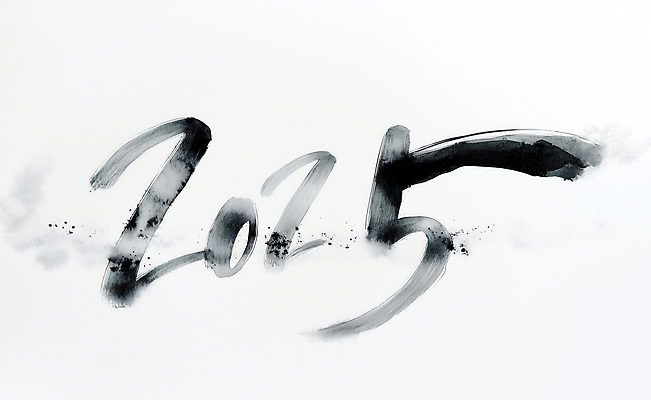 JPG 디자인 일러스트 캘리그라피 새해 사람없음 검은색 먹 2025년 을사년 국내일러스트 AI일러스트 AI콘텐츠 컬러 서예 연도 파일형식