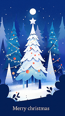 JPG 나무 별 크리스마스 겨울 일러스트 밤하늘 사람없음 장식 파란색 빛 크리스마스트리 보름달 눈 숲 국내일러스트 AI일러스트 AI콘텐츠 자연요소 식물 계절 기념일 컬러 하늘 날씨 달 야간 파일형식