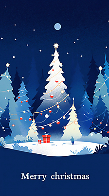 JPG 전신 나무 크리스마스 겨울 일러스트 밤하늘 한명 성인 장식 파란색 선물상자 빛 크리스마스트리 설원 보름달 눈 숲 편안함 성인한명만 국내일러스트 AI일러스트 AI콘텐츠 자연요소 식물 1 계절 기념일 컬러 하늘 날씨 눈_날씨 선물 사람 상자 달 감각 야간 성인만 파일형식