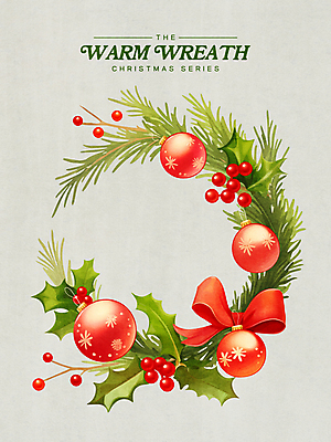 PSD 리본 크리스마스 겨울 일러스트 사람없음 빨간색 초록색 리스장식 호랑가시나무열매 오너먼트 크리스마스리스 국내일러스트 계절 기념일 열매 컬러 크리스마스장식 장식 화환 파일형식